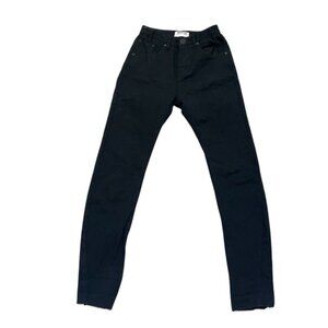One Teaspoon Le Black Scallywags Skinny Jeans Size 24 NWT Distressed Raw Hem